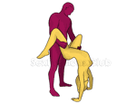 Sex position #314 - Valentines day. (from behind, rear entry, reverse, standing). Kamasutra - Photo, picture, image