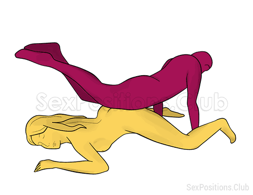 Sex position #289 - X factor. (from behind, rear entry, reverse, man on top). Kamasutra - Photo, picture, image