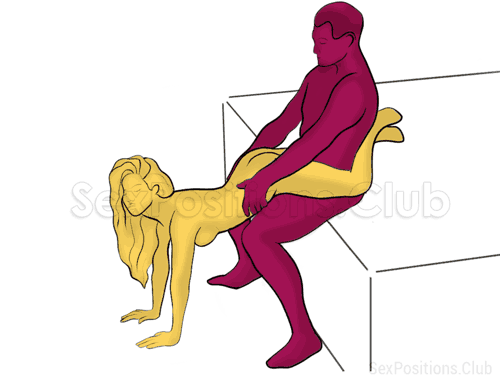 Wheelbarrow sex position sitting on the edge of bed